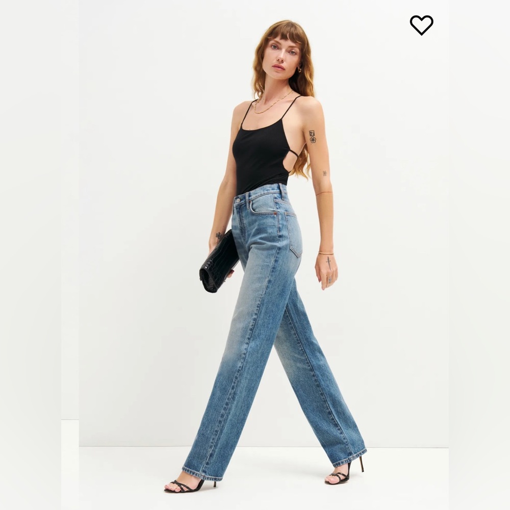 Reformation Elan Ultra High Rise Straight Leg Jeans